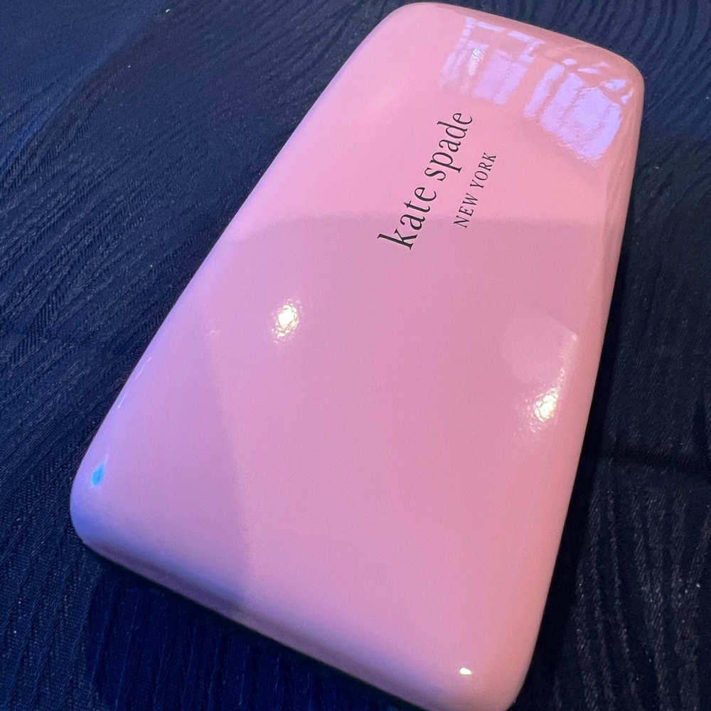 Kate Spade Blush Pink & Green Eyewear Case